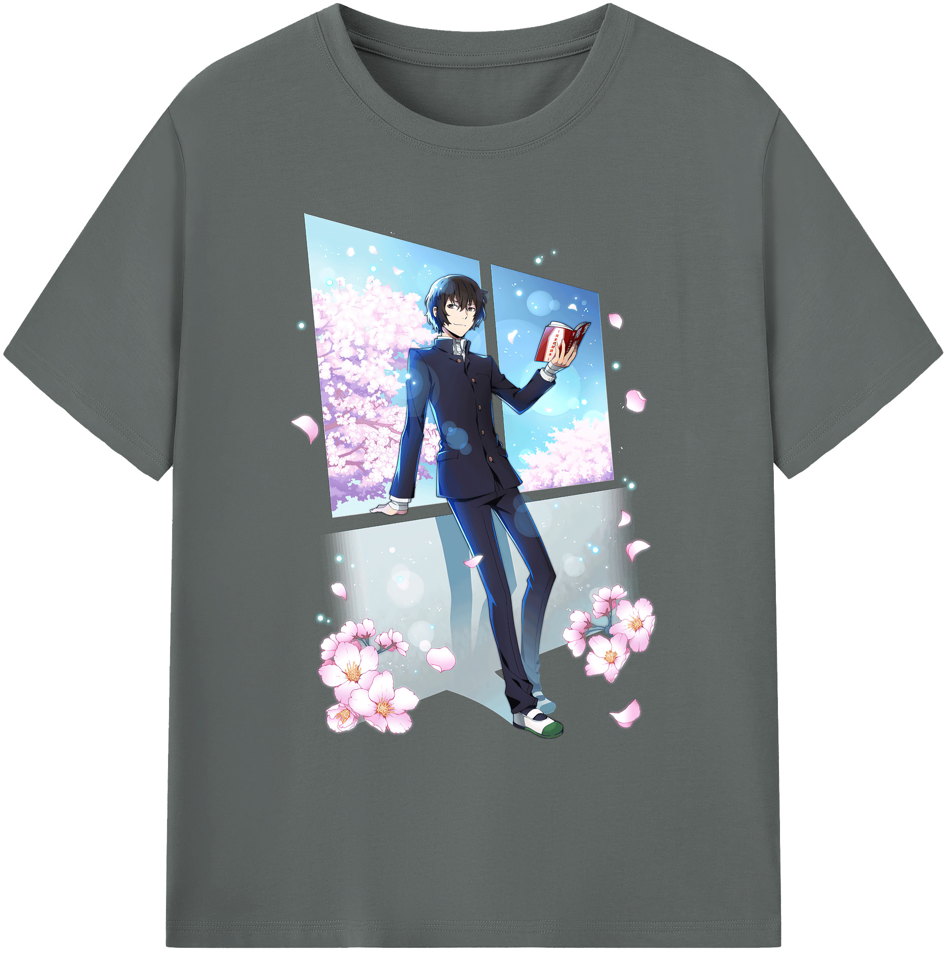 （画像用） 文豪ストレイドッグス Bungo Stray Dogs 綿100％ メンズ半袖Tシャツ｜肌触りやわらか＆通気性